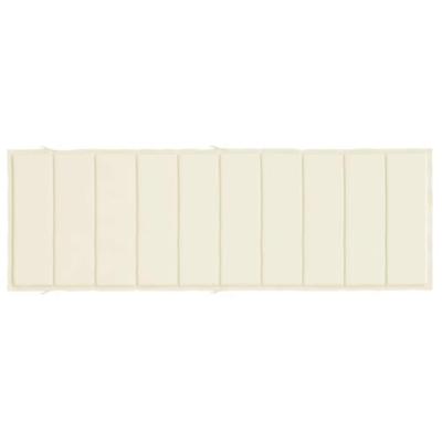 VidaXL Ligbedkussen 186x58x4 cm oxford stof crèmekleurig