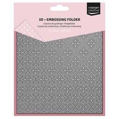 Vaessen Creative • 3d embossing folder kerststerren 15x15cm