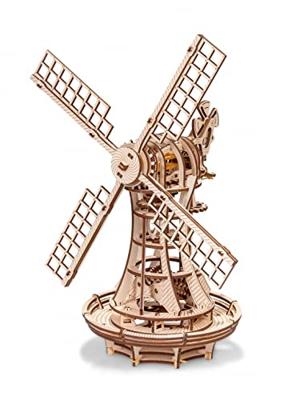 Eco Wood Art 3D Mechanische Puzzel Windmill Eco Wood Art 3D Mechanische Puzzel Windmill