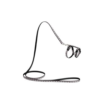 Nylon kittentuigje Hearts - Zwart