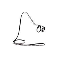 Nylon kittentuigje Hearts - Zwart - thumbnail