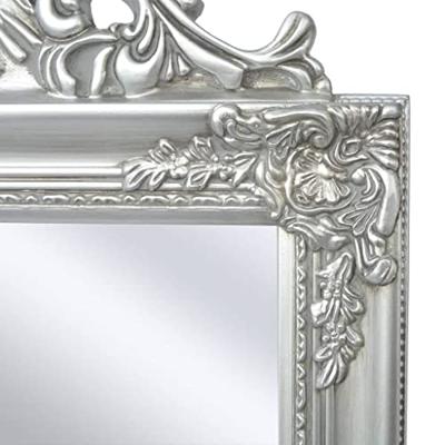 VidaXL Vrijstaande spiegel barok 160x40cm zilver VidaXL Vrijstaande spiegel barok 160x40cm zilver