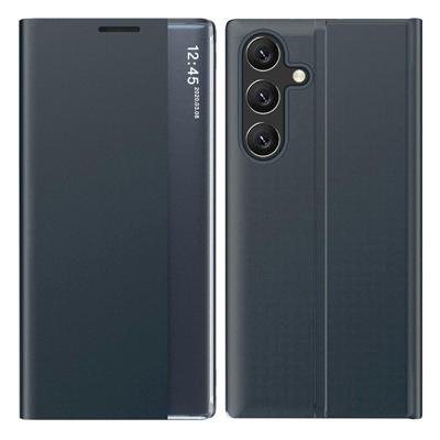 Casety Samsung Galaxy S26 Ultra - PU-Leren Window view cover hoes - Antraciet