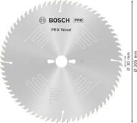 Bosch Accessories Optiline Wood 2608641771 Hardmetaal-cirkelzaagblad 305 x 30 x 3.2 mm Aantal tanden: 72 1 stuk(s) - thumbnail