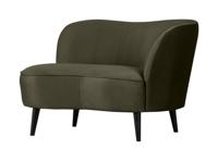 WOOOD Lounge Fauteuil 'Sara' Rechts, Velvet, kleur Warm Groen - thumbnail