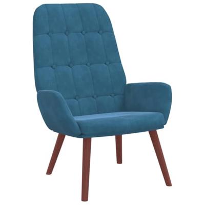Relaxstoel fluweel blauw Relaxstoel fluweel blauw