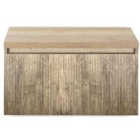 Frozen 3D Badmeubelset 80 cm - Greeplijst in Kleur - Inclusief Wastafelbovenblad French Oak - thumbnail