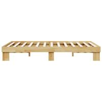 Bedframe zonder matras 120x200 cm massief hout eiken - thumbnail