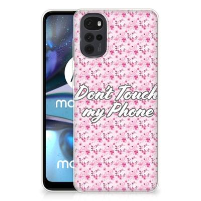 Motorola Moto G22 Silicone-hoesje Flowers Pink DTMP Motorola Moto G22 Silicone-hoesje Flowers Pink DTMP