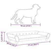 Hondenmand 100x50x21 cm fluweel zwart - thumbnail