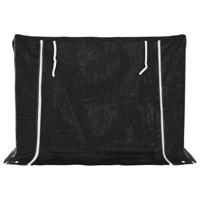 VidaXL Haardhoutrek met regenhoes 150,5x100,5x110,5 cm staal - thumbnail