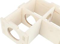 TRIXIE KNAAGDIERHUIS 3 KAMERS ONBEHANDELD HOUT NATUREL 30X30X12 CM - thumbnail
