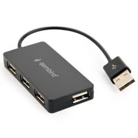 Gembird UHB-U2P4-04 interface hub USB 2.0 480 Mbit/s Zwart - thumbnail