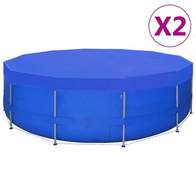 VidaXL Zwembadhoezen 2 st rond 90 g/m² 460 cm pe VidaXL Zwembadhoezen 2 st rond 90 g/m² 460 cm pe