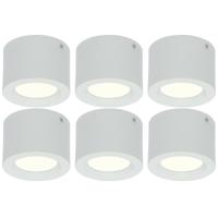 LED Downlight Opbouw Rond 5W - Natuurlijk Wit 4200K - Mat Wit Ø105mm - thumbnail