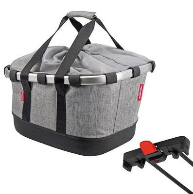 Abi Klickfix fietsmand achter bikebasket gt uniklip twist grey Abi Klickfix fietsmand achter bikebasket gt uniklip twist grey