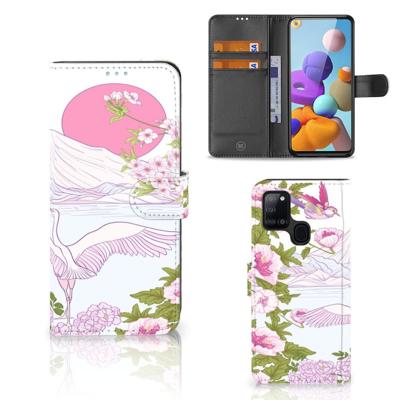 Samsung Galaxy A21s | Telefoonhoesje | Met pasjeshouder | Bird Standing
