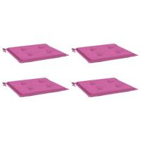VidaXL Tuinstoelkussens 4 st 40x40x3 cm stof roze - thumbnail