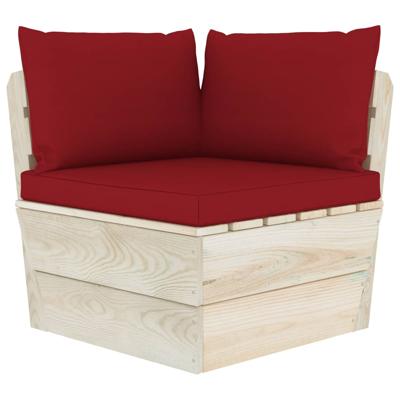 VidaXL Palletkussens 3 st oxford stof wijnrood