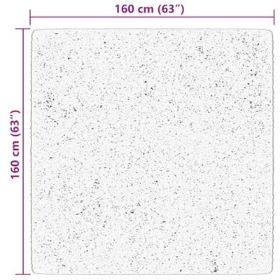 Vloerkleed laagpolig zacht en wasbaar 160x160 cm blauw Vloerkleed laagpolig zacht en wasbaar 160x160 cm blauw