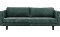 Goossens Excellent Bank Nuance groen, leer, 3,5-zits, urban industrieel - thumbnail