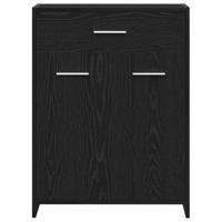 Badkamerkast Zwart Eiken 60 x 33 x 80 cm Massief eikenhout - thumbnail