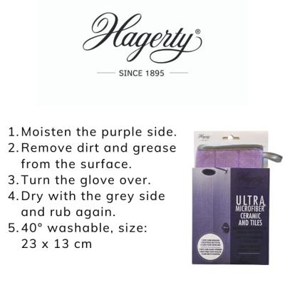 Hagerty Microfiber gloves ceramic & tiles 1 Stuks Hagerty Microfiber gloves ceramic & tiles 1 Stuks