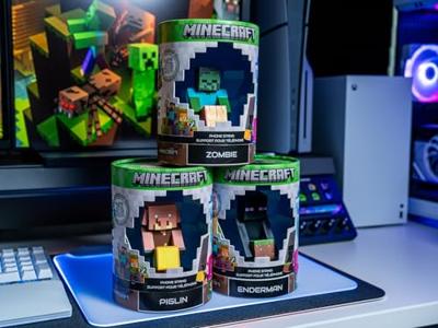 Minecraft Zombie Holdems Cable Guys Mini Device Holder and Phone Stand 11cm - thumbnail