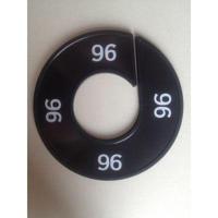 Maatring 9cm zwart/wit 96 - thumbnail