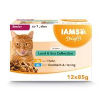 Iams Delights Senior Land & Sea Collection in gravy (12x85g) 48 x 85 g - thumbnail