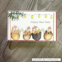 Vaessen Creative • clear stamps kerstkippen 2 10st. - thumbnail