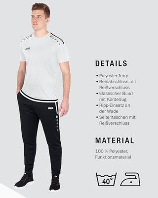 JAKO 8495K Trainingsbroek Active Kids - Zwart/Wit - 164