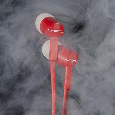 SOL Republic Jax In-ear hoofdtelefoon, geluidsisolerend, draadloze oordopjes met microfoon + 1-knopbediening, hoogwaardig geluid met krachtige bas, 4 oordopjes maten voor ideale pasvorm, rood