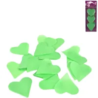 Confetti hart groen 100 g | 24 stuks - thumbnail