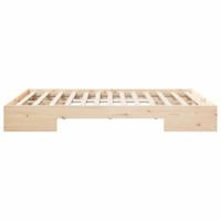 Bedframe met opslag Bruin 150 x 200 cm Massief grenenhout - thumbnail