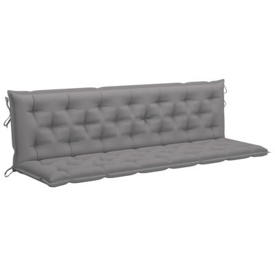 VidaXL Tuinbankkussen 200x(50+50)x7 cm oxford stof grijs