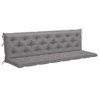 VidaXL Tuinbankkussen 200x(50+50)x7 cm oxford stof grijs - thumbnail