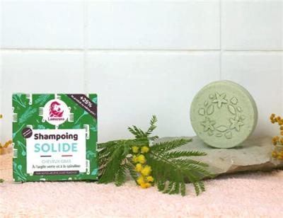Lamazuna Shampoo blok - vet haar - groene klei & spirulina