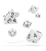Oakie Doakie Dice RPG Set Solid - White (7) - thumbnail