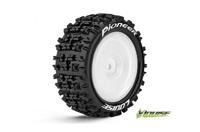 Louise E-PIONEER Banden Set - Soft - Velgen Wit - Hex 12mm - 4WD Achter - thumbnail