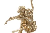 Decoratieve figuren DKD Home Decor FZ-95015 Gouden Koloniaal Aap Overalls 18,5 x 11,2 x 29,5 cm - thumbnail