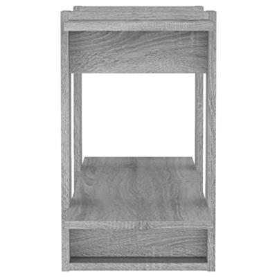 Boekenkast/kamerscherm 80x30x51 cm grijs sonoma eikenkleurig
