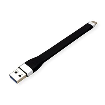 Roline 11.02.9014 USB-kabel USB 3.2 Gen1 USB-A stekker, USB-C stekker 0.11 m Zwart