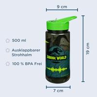 Jurassic World Drinkbeker 500 ml Zwart/Groen/Tranparant - thumbnail