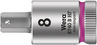 Wera 8740 B HF Binnenzeskant Zyklop Bitdop met 3/8"-aandrijving met vasthoudfunctie, 10,0 x 38,5 mm - 1 stuk(s) - 05003043001