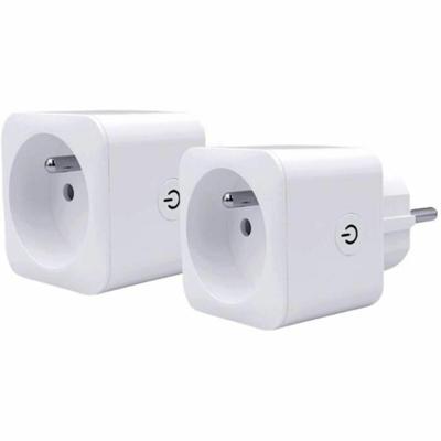 Set van 2 Wi-Fi + BT-aangesloten stopcontacten - KONYKS - Priska FR Dual Pack - 16 A - Met verbruiksmeter