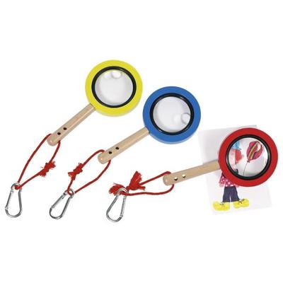 Goki houten vergrootglas met karabijnhaak,