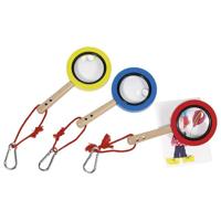 Goki houten vergrootglas met karabijnhaak, - thumbnail