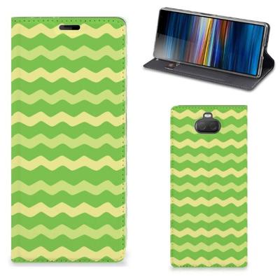 Sony Xperia 10 Plus | Hoesje met Magneet | Waves Green