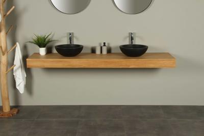 Waschbecken Tischplatte Teakholz Organic 200 cm Waschbecken Tischplatte Teakholz Organic 200 cm